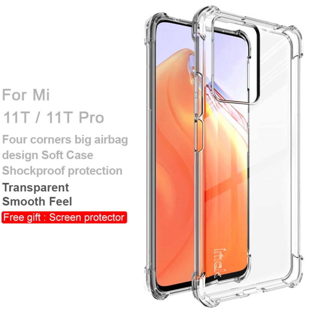 IMAK IMAK Xiaomi 11T / 11T Pro Skal Shockproof TPU + Skärmskydd Transparent