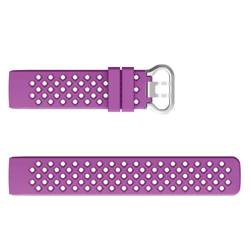  Silikon Armband Ihåligt Fitbit Charge 3 / 4 Lila