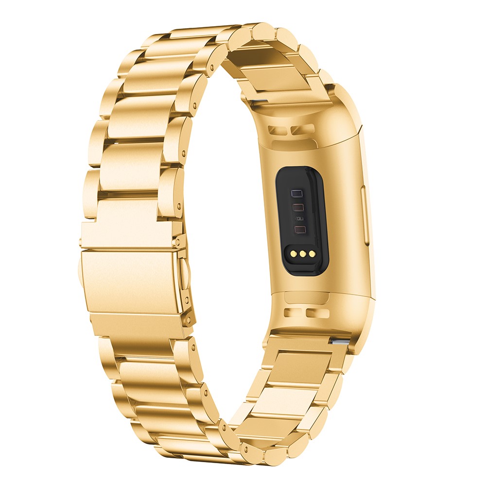  Lyxigt Metallarmband Fitbit Charge 3 / 4 Guld