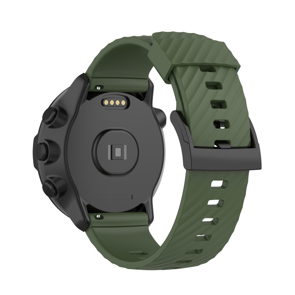  Silikon Armband För Suunto (24mm) Mörk Grön
