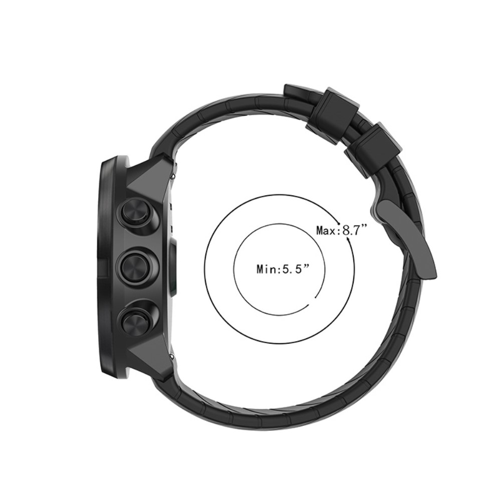  Suunto Silikon Armband Twill Textur (24mm) Vit
