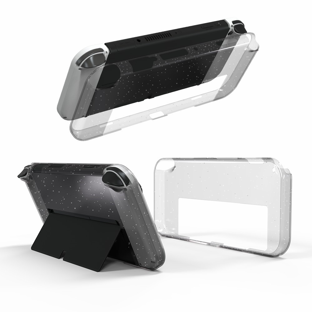  Nintendo Switch OLED Skal Glitter TPU Transparent