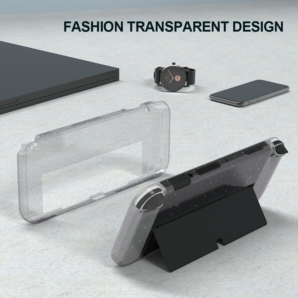  Nintendo Switch OLED Skal Glitter TPU Transparent