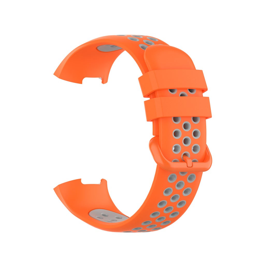  Fitbit Charge 4/3 Silikon Träningsarmband Orange/Grå