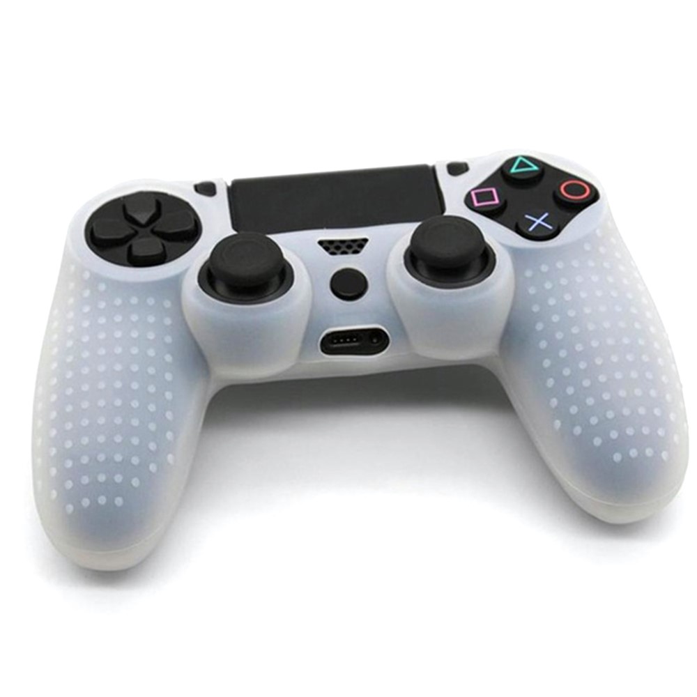  PS4 Kontroll Skal Silikon Anti-Slip Vit