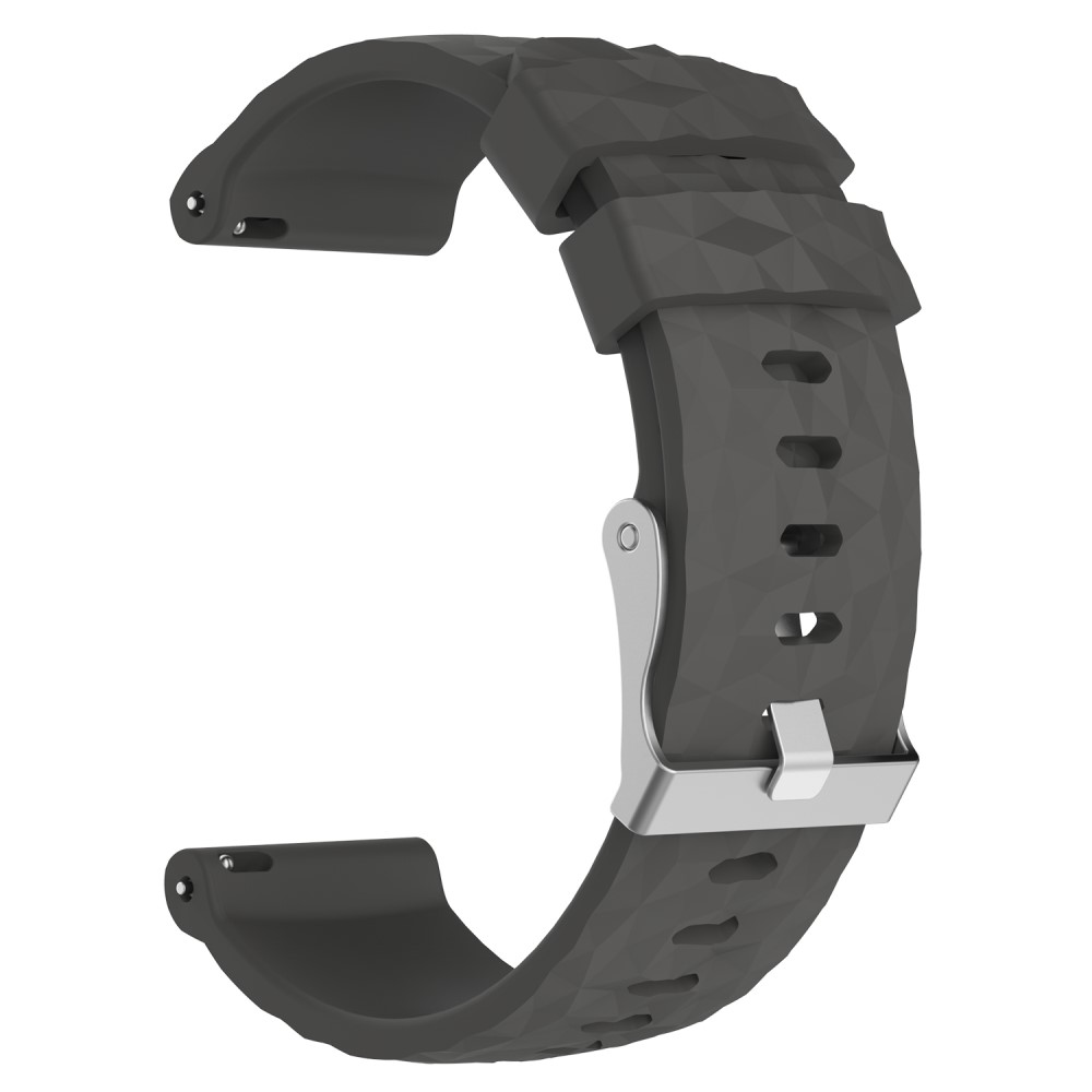  Silikon Armband Diamond Textur Suunto (24mm) Mörk Grå