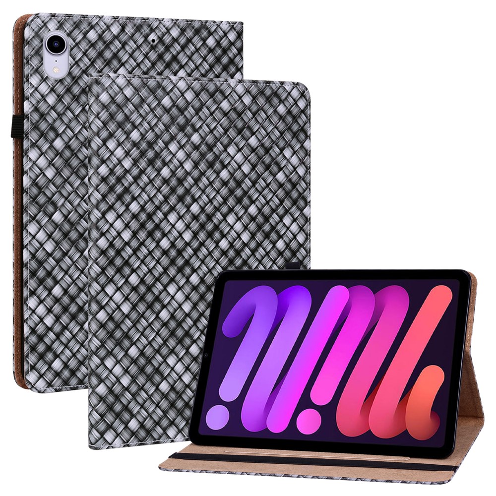  iPad Mini 2024/2021 Fodral Vävd Textur Svart