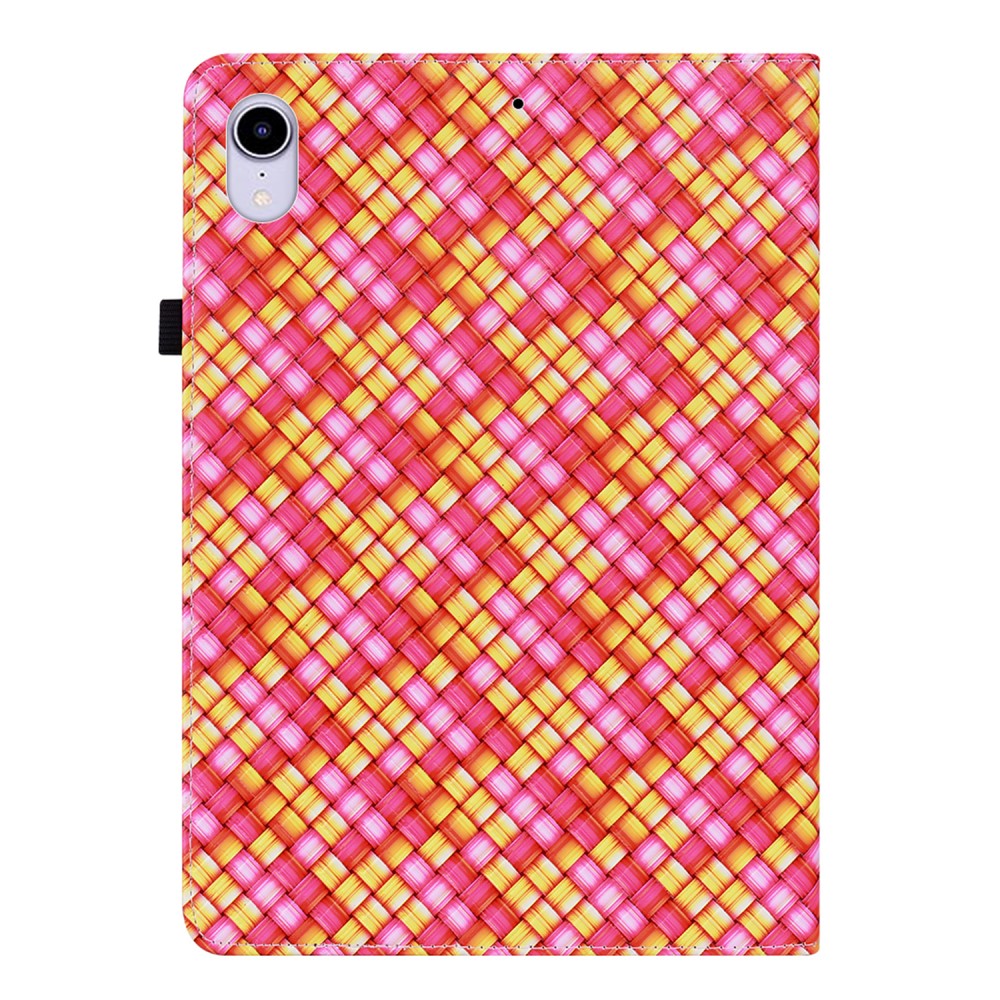  iPad Mini 2024/2021 Fodral Vävd Textur Rosa/Gul