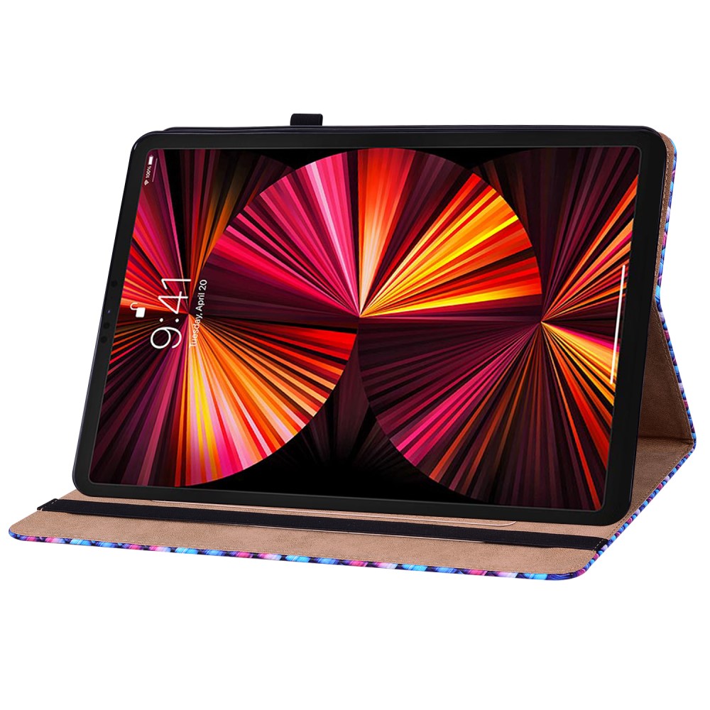  iPad Air 2020/2022 / Pro 11 2020/2021 Fodral Vävd Textur Blå/Rosa