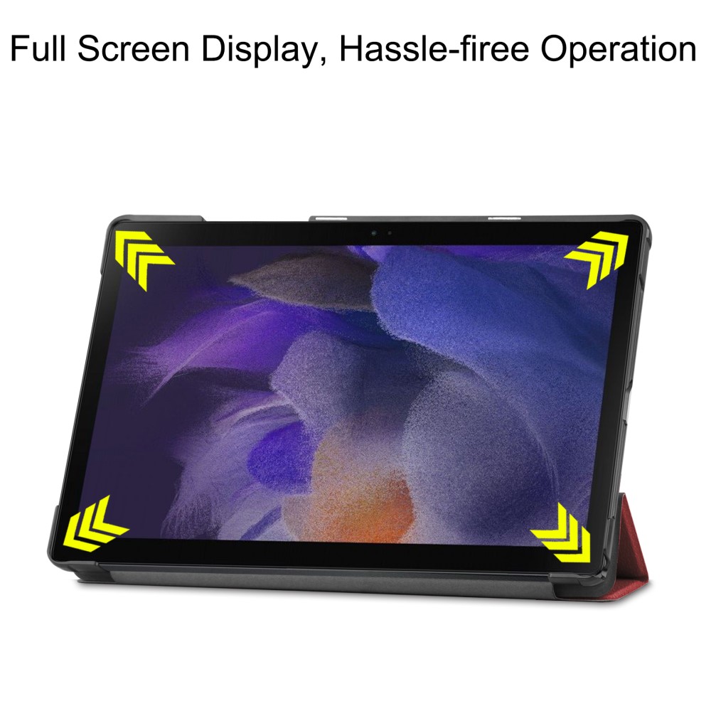  Samsung Galaxy Tab A8 10.5 (2021) Fodral Tri-Fold Shockproof Vinröd