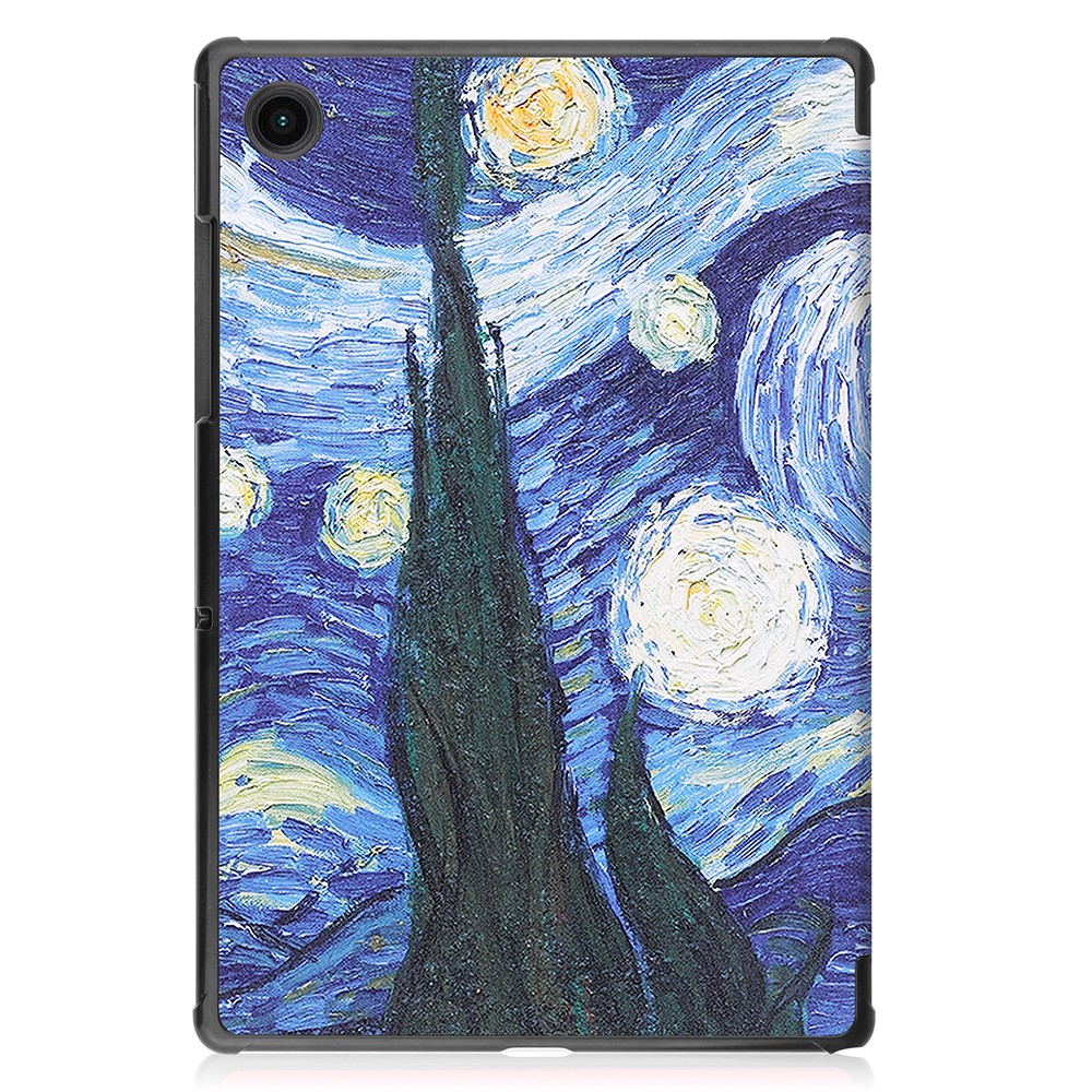  Samsung Galaxy Tab A8 10.5 (2021) Fodral Tri-Fold Brush Painting