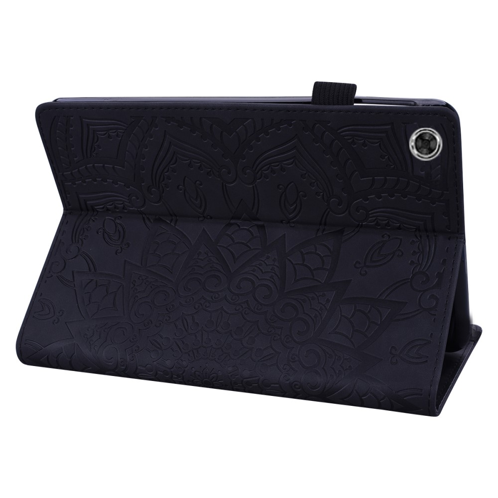  Samsung Galaxy Tab A8 10.5 (2021) Fodral Tryckt Flower Svart