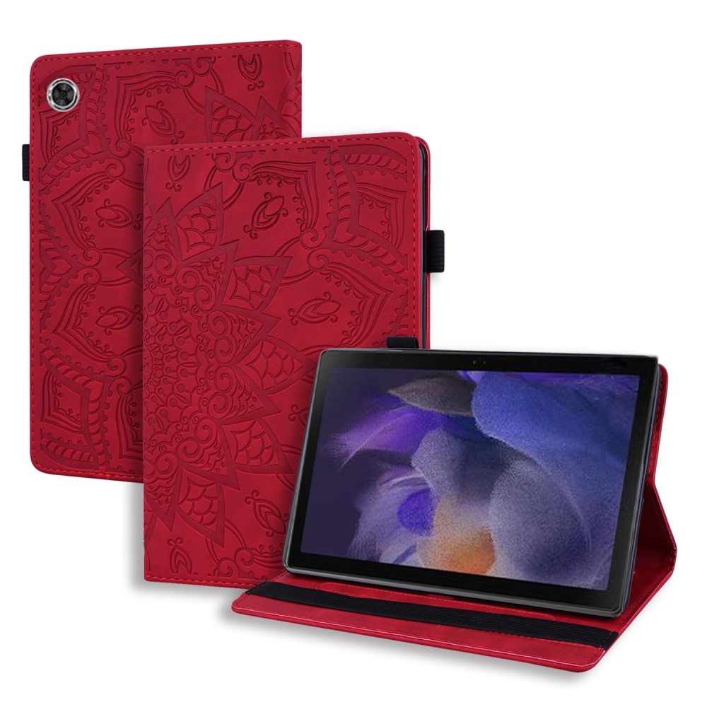  Samsung Galaxy Tab A8 10.5 (2021) Fodral Tryckt Flower Röd