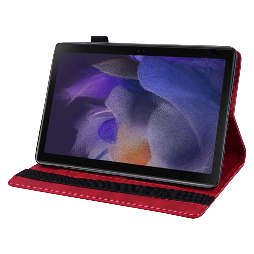  Samsung Galaxy Tab A8 10.5 (2021) Fodral Tryckt Flower Röd