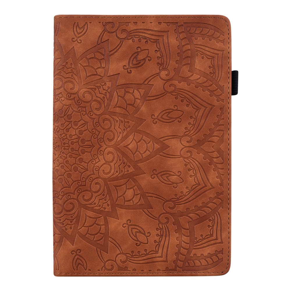  Samsung Galaxy Tab A8 10.5 (2021) Fodral Tryckt Flower Brun