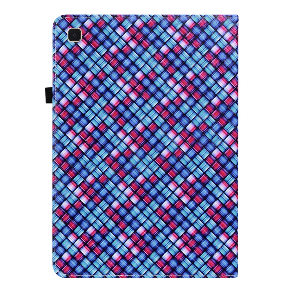  Samsung Galaxy Tab A7 10.4 Fodral Vävd Textur Blå/Rosa