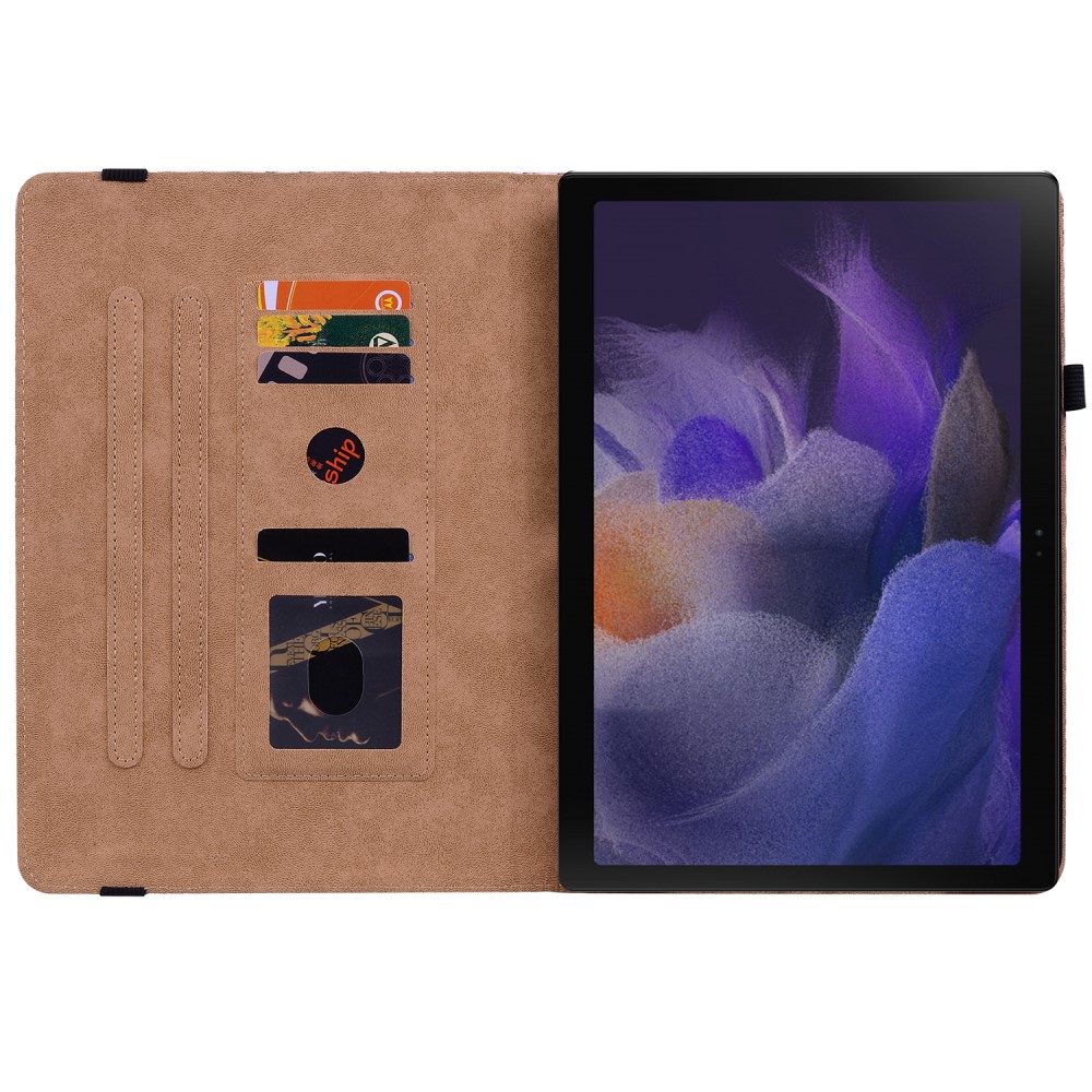  Samsung Galaxy Tab A8 10.5 Fodral Vävd Textur Brun