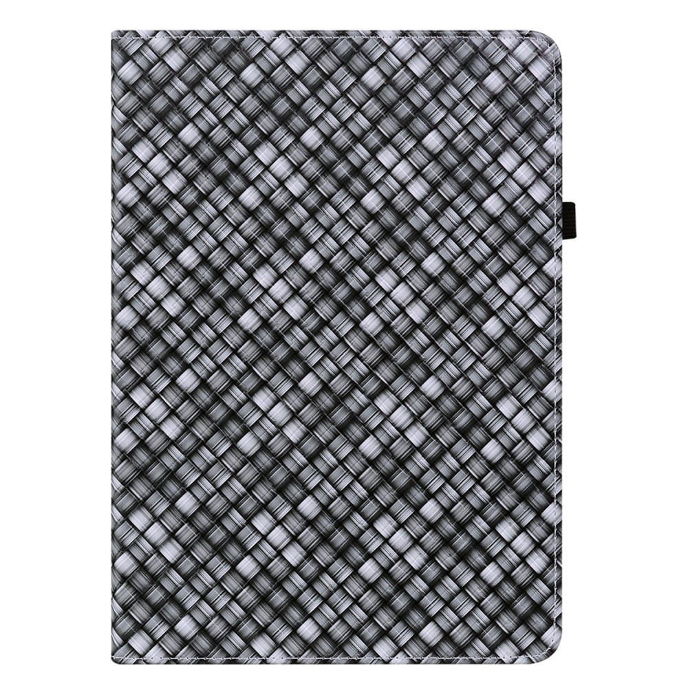  Samsung Galaxy Tab S7 Plus / Tab S8 Plus Fodral Vävd Textur Svart