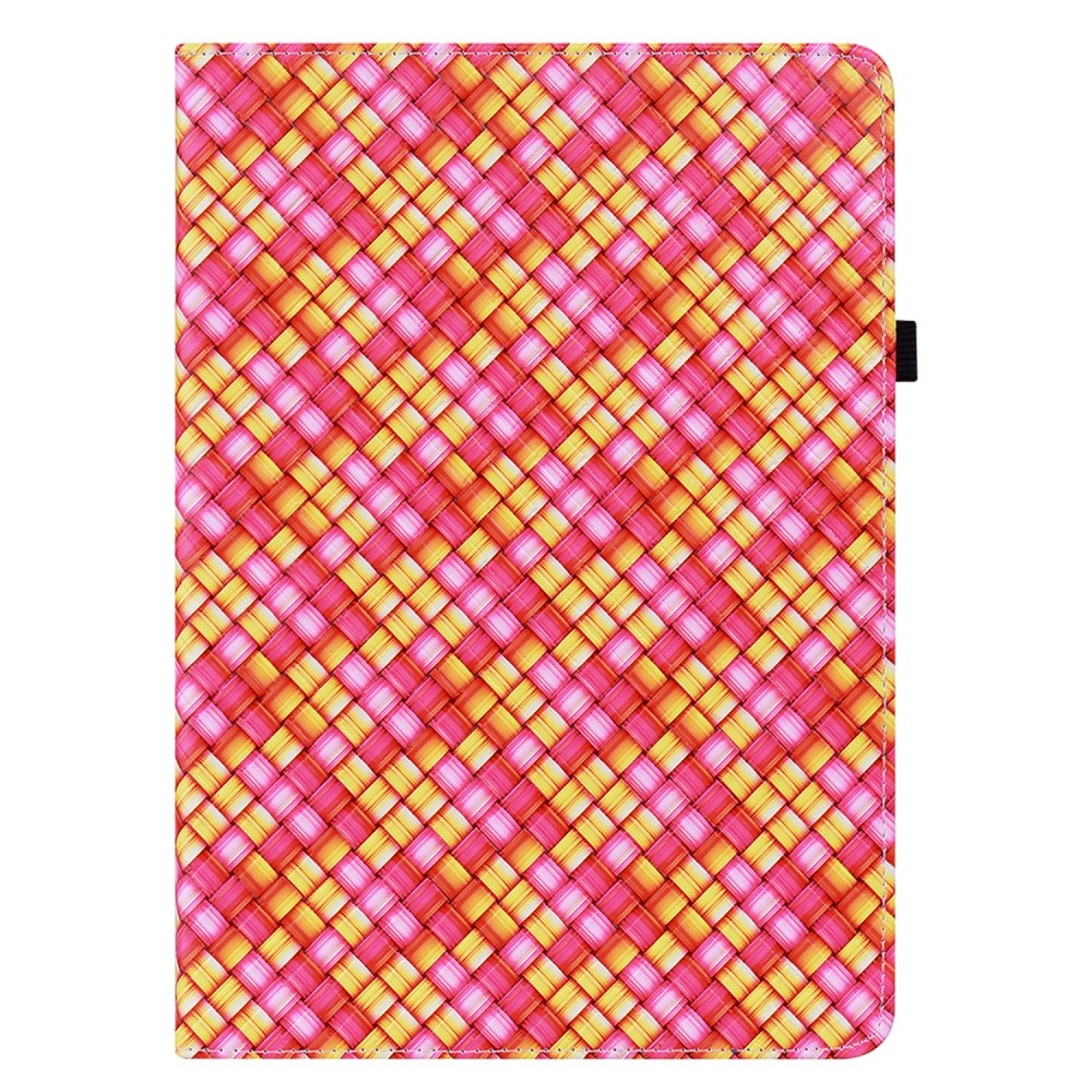  Samsung Galaxy Tab A7 Lite (2021) Fodral Vävd Textur Rosa/Gul