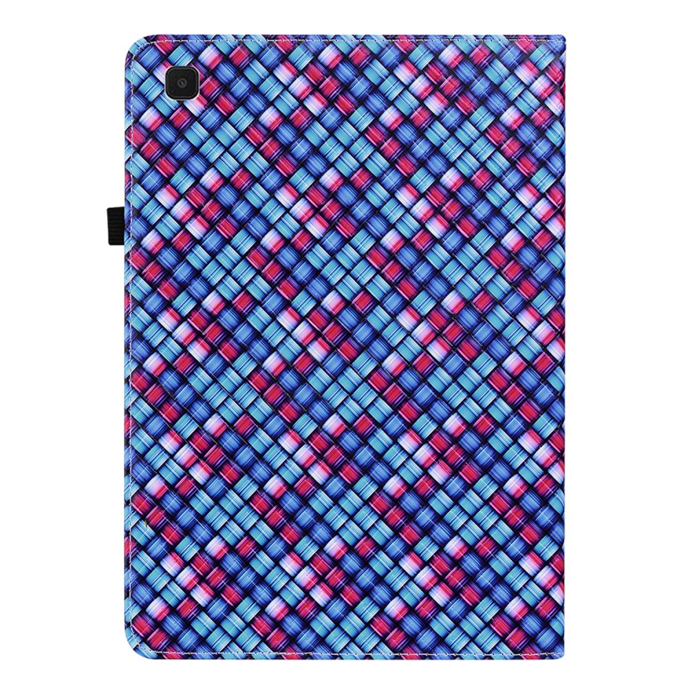  Samsung Galaxy Tab A7 Lite (2021) Fodral Vävd Textur Blå/Rosa