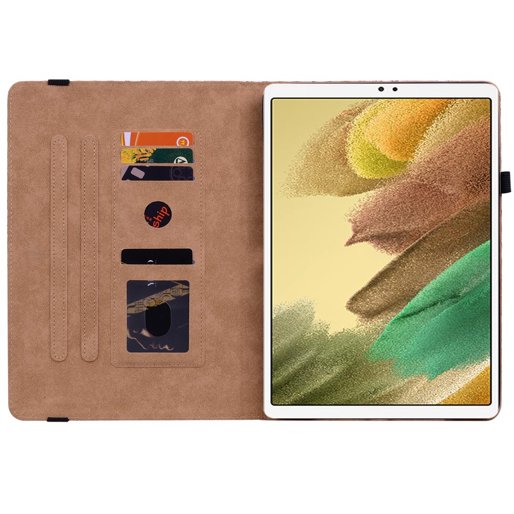  Samsung Galaxy Tab A7 Lite (2021) Fodral Vävd Textur Brun
