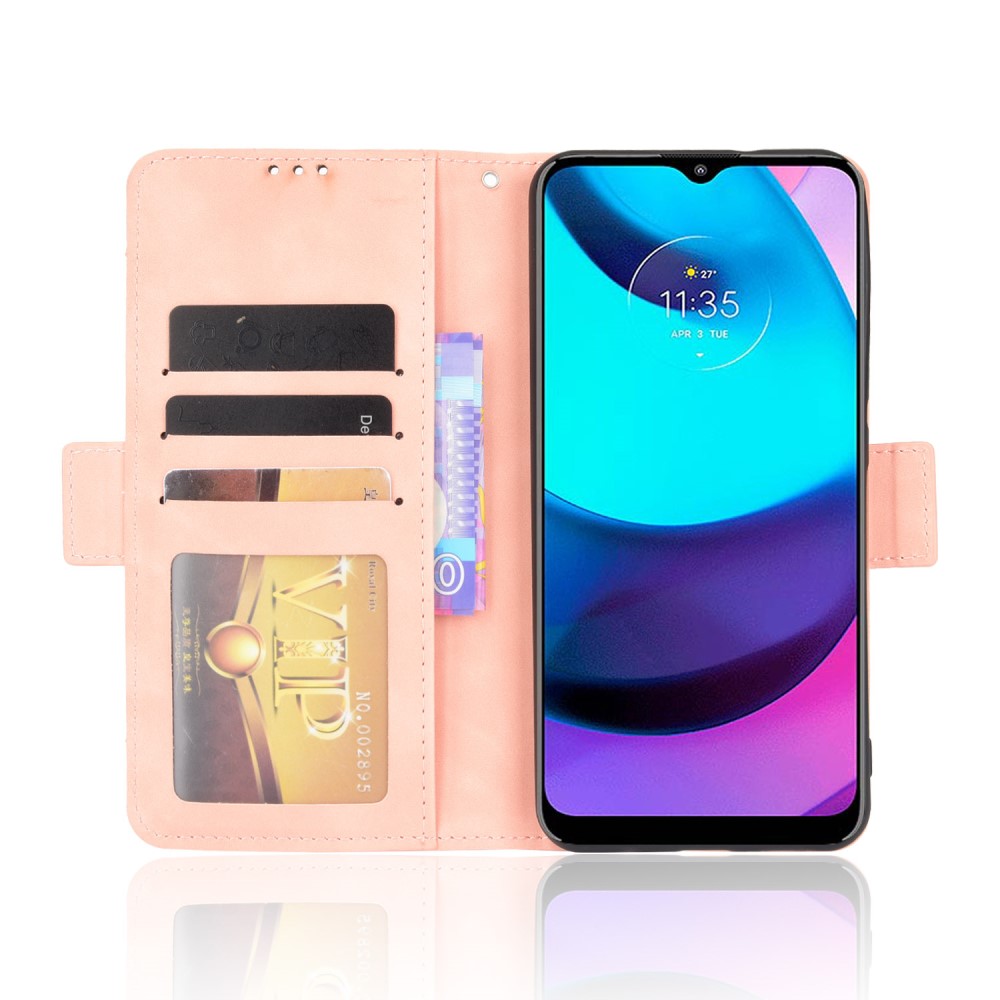  Motorola Moto E20 Fodral Med Avtagbart Kortfodral Ljus Rosa