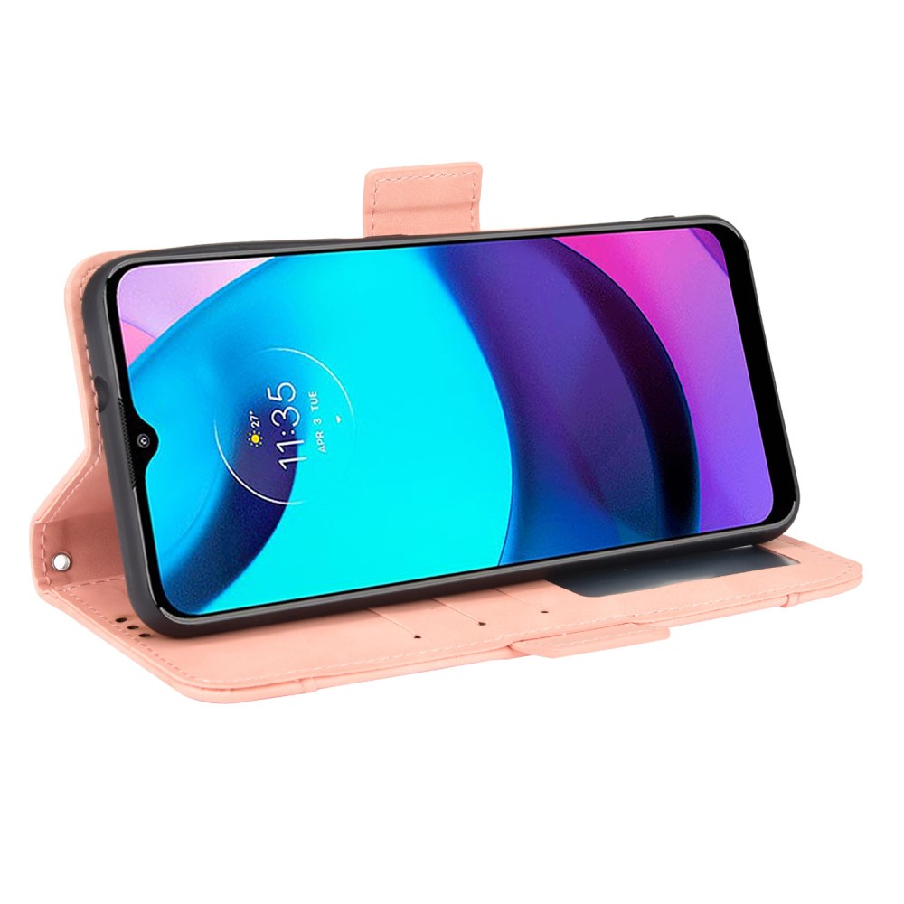  Motorola Moto E20 Fodral Med Avtagbart Kortfodral Ljus Rosa