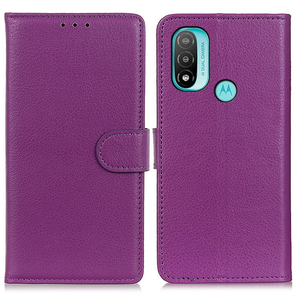  Motorola Moto E20 / E40 Fodral Litchi Textur Lila