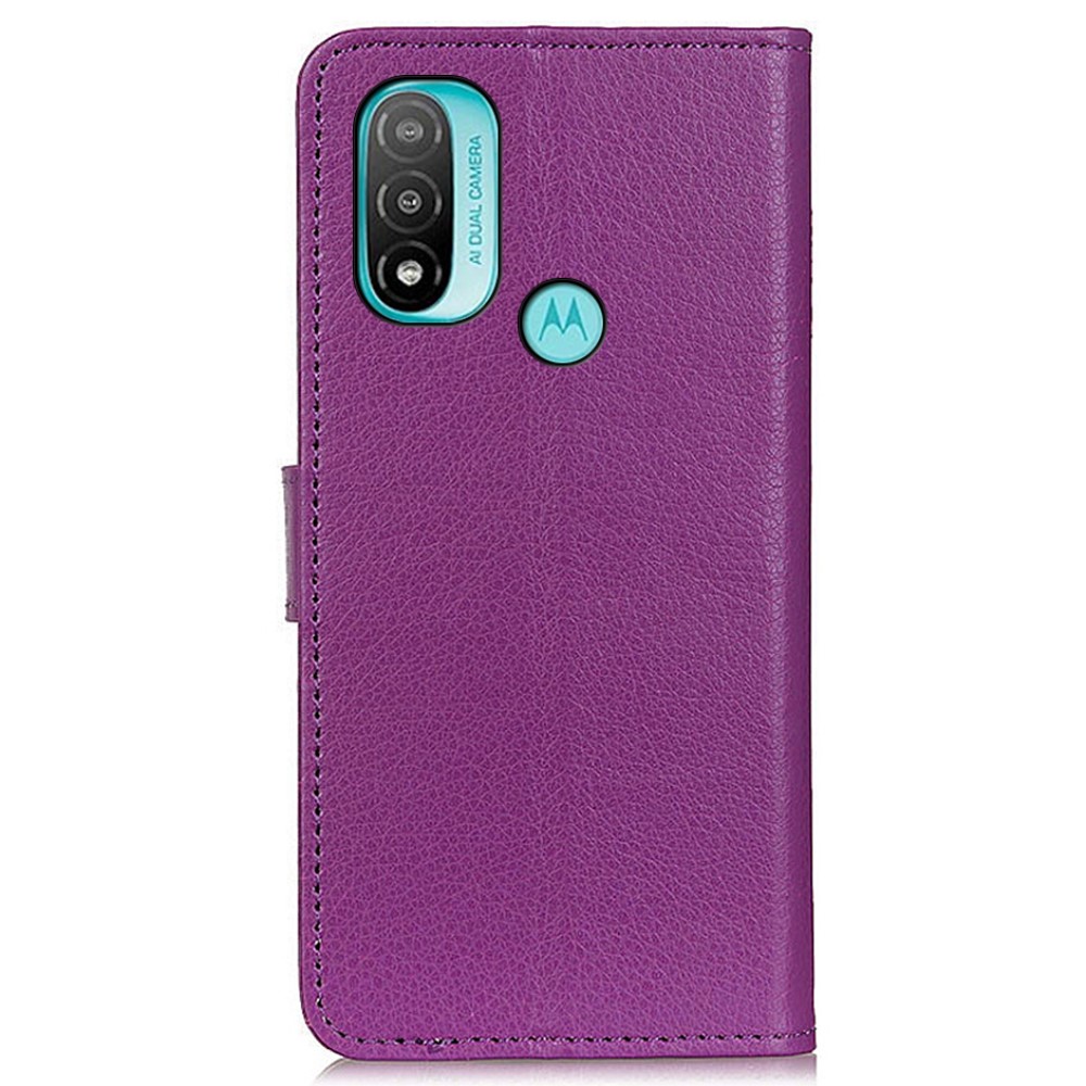  Motorola Moto E20 / E40 Fodral Litchi Textur Lila