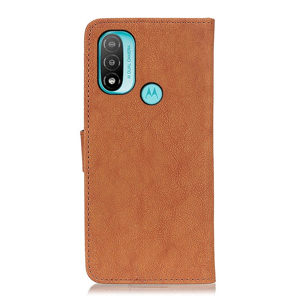 KHAZNEH KHAZNEH Motorola Moto E20 / E40 Fodral Split Läder Brun