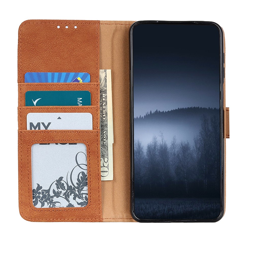 KHAZNEH KHAZNEH Motorola Moto E20 / E40 Fodral Split Läder Brun