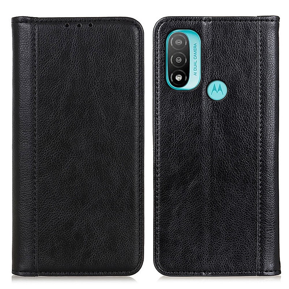  Motorola Moto E20 / E40 Fodral Flip Split Läder Svart