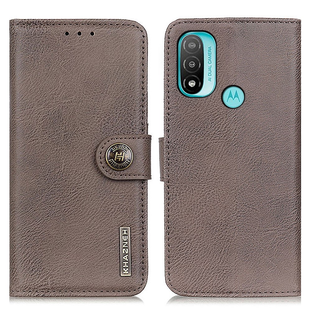 KHAZNEH KHAZNEH Motorola Moto E20 / E40 Fodral Läder Khaki