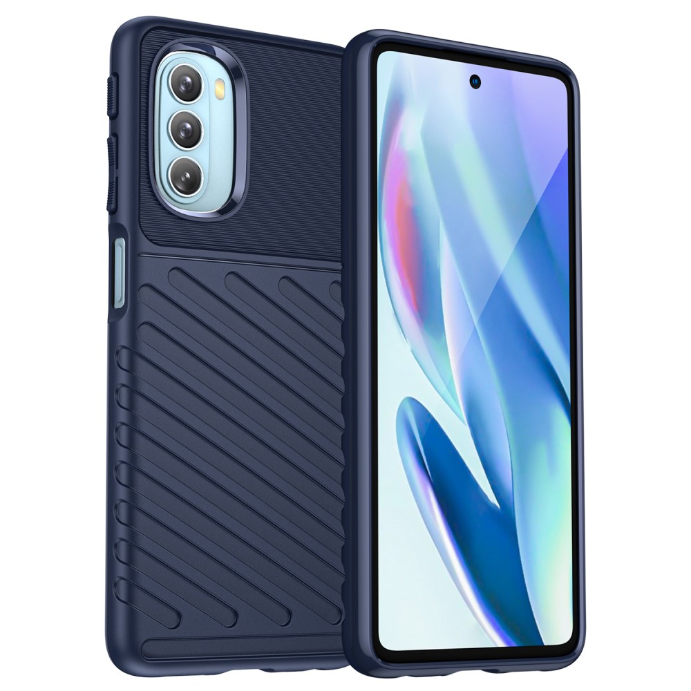  Motorola Moto G51 Skal Twill Textur Blå