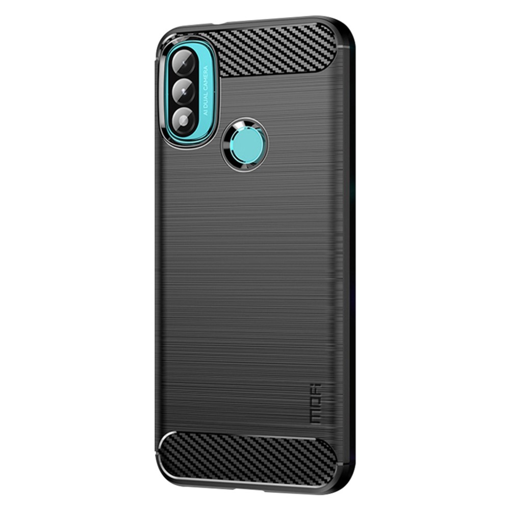 MOFI MOFI Motorola Moto E20 / E40 Skal Borstad Stål Textur Svart