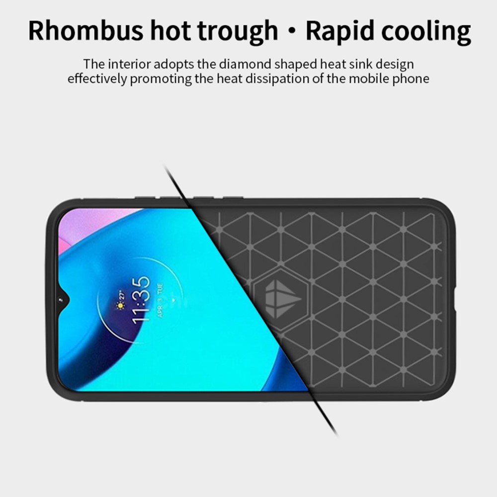 MOFI MOFI Motorola Moto E20 / E40 Skal Borstad Stål Textur Svart