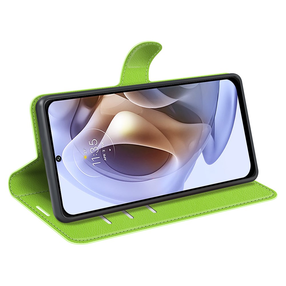 Motorola Moto G31 / G41 Fodral Litchi Textur Grön