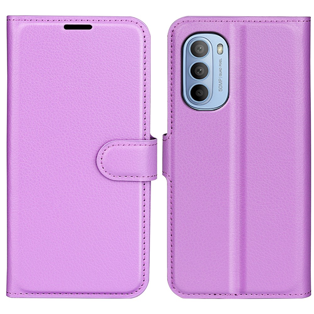  Motorola Moto G31 / G41 Fodral Litchi Textur Lila
