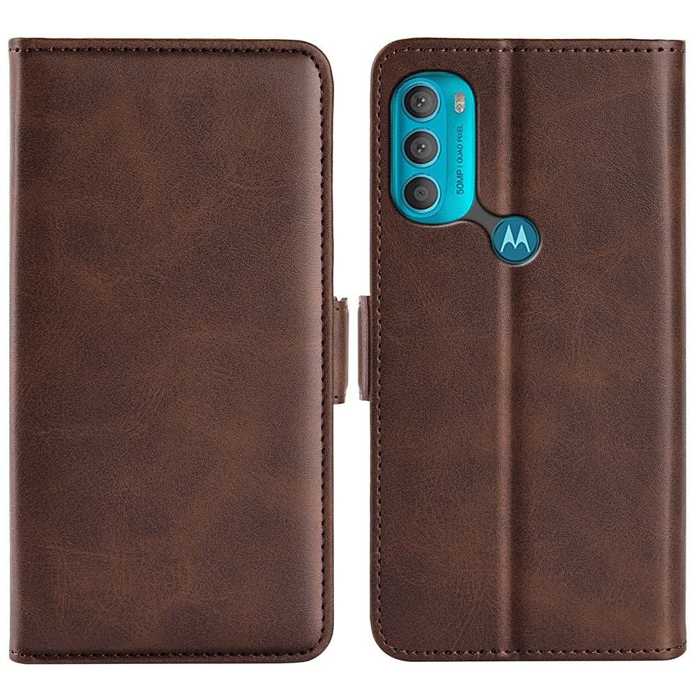  Motorola Moto G71 Fodral Med Magnetisk Stängning Brun
