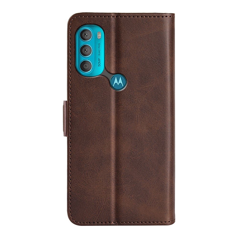  Motorola Moto G71 Fodral Med Magnetisk Stängning Brun