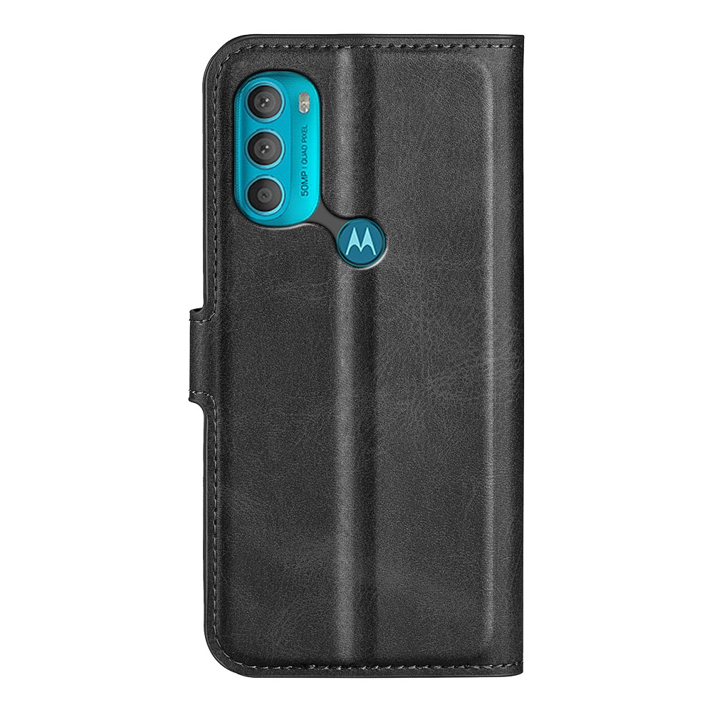  Motorola Moto G71 Fodral Solid Läder Svart