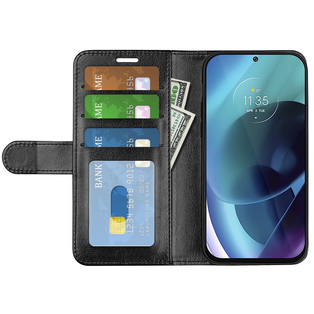  Motorola Moto G71 Fodral Crazy Horse Svart