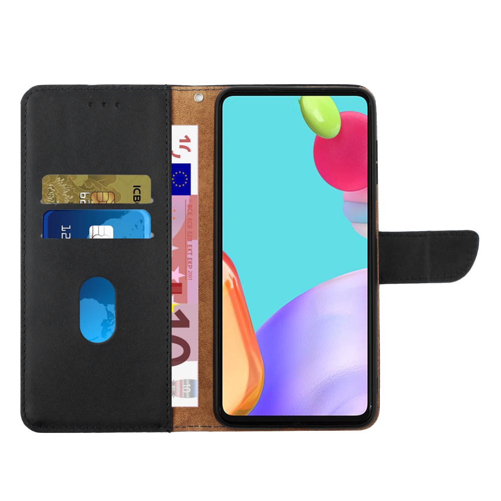  Motorola Moto G31 / G41 Fodral Nappa Textur Äkta Läder Svart