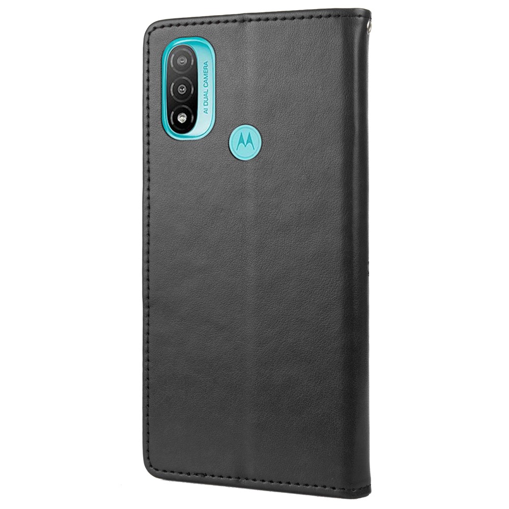  Motorola Moto E20 / E40 Fodral Tryckt Fjäril Textur Svart