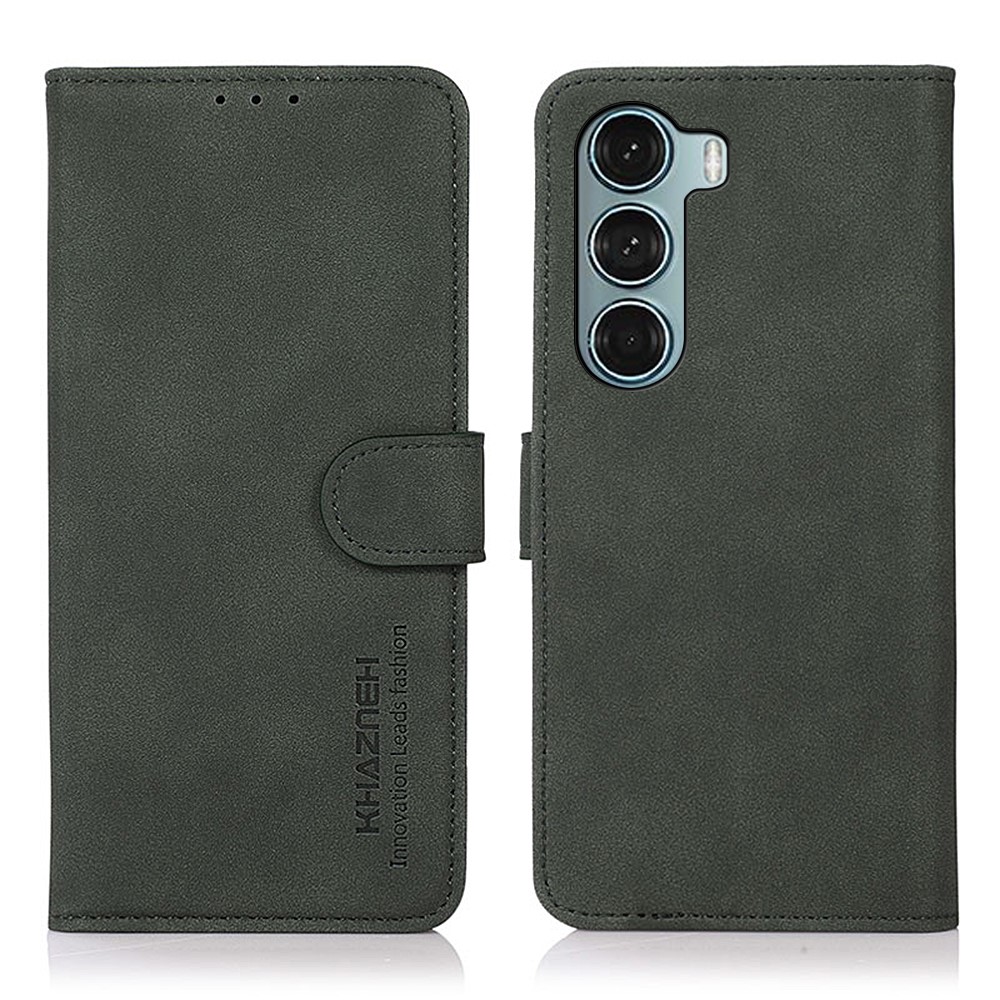 KHAZNEH KHAZNEH Motorola Moto G200 Fodral Retro Läder Grön