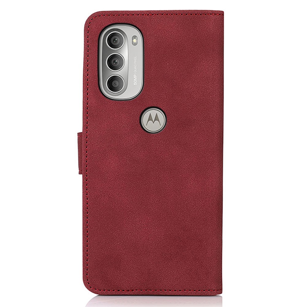 KHAZNEH KHAZNEH Motorola Moto G51 Fodral Retro Läder Röd
