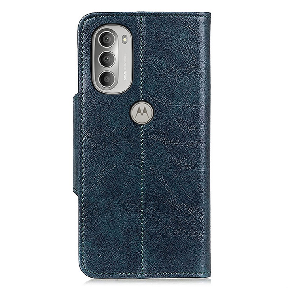 KHAZNEH KHAZNEH Motorola Moto G51 Fodral Retro Blå