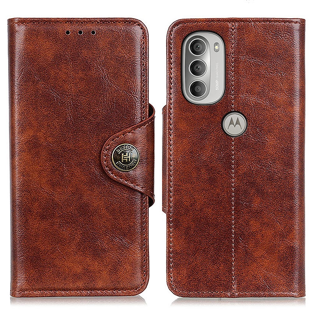 KHAZNEH KHAZNEH Motorola Moto G51 Fodral Retro Brun