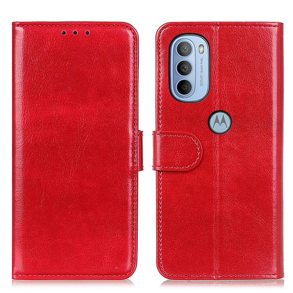  Motorola Moto G31 / G41 Fodral Retro Läder Röd