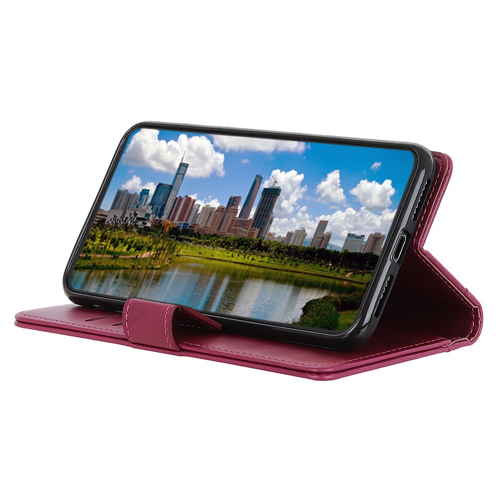  Motorola Moto G200 Fodral Läder Vinröd